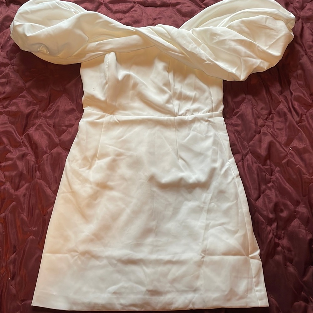 White off-shoulder dress